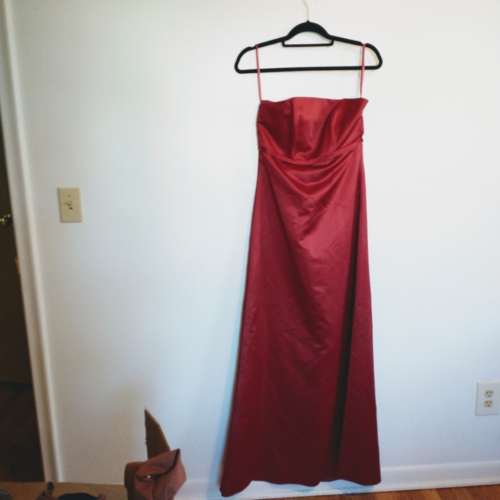 Impressions red strapless gown. Size 6